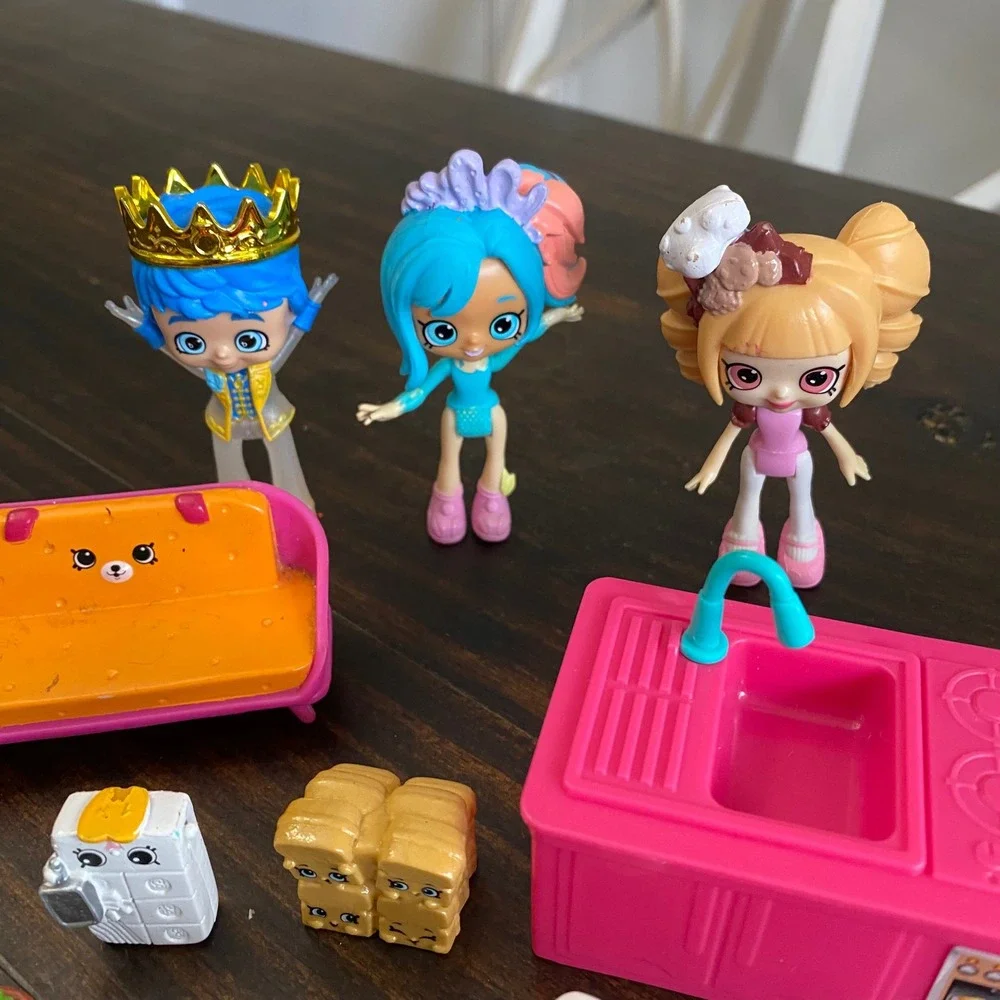 Shopkins Happy Places Shoppies Doll Lot Furniture Kitchen Sofa Chairs Miniatures